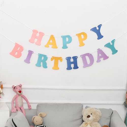 Happy Birthday Banner - Pre-Strung Party Decoration for All Ages