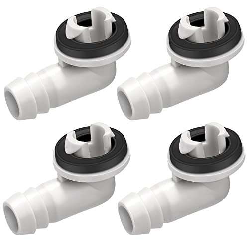 4PCS PVC Air Conditioner Drain Hose Connector Elbow 0.6 inch/15mm - Durable & Leakproof