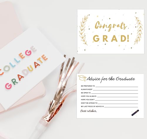 Graduation Advice Cards - 50 Pack for 2026 Celebrations