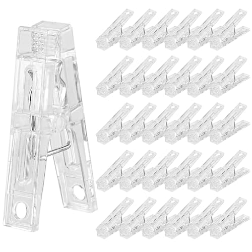 40 Pcs Beach Towel Clips - Durable Plastic Clothespins for Hanging