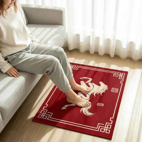 Year of the Horse Chinese New Year Door Mat - 15.7x23.6in