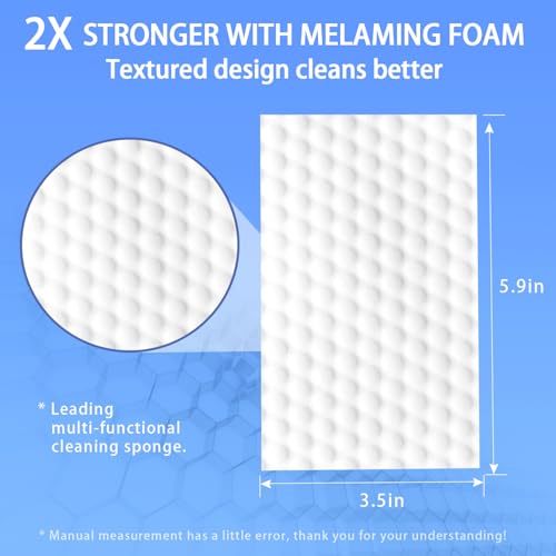 50 Pack Melamine Eraser Sheets - Durable Cleaning Sponges