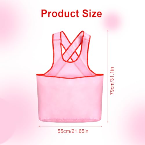 Lasuroa Portable Clothes Drying Apron with Large Pouch - Pink
