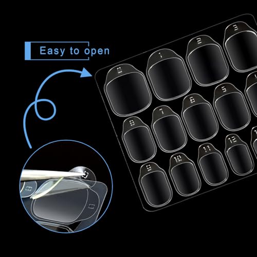 YANTAISIYU 300pcs Nail Adhesive Tabs 15 Sizes Press On Nails Jelly Glue