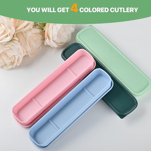 Travel Utensil Case – 4 Pack Reusable Flatware Storage Box