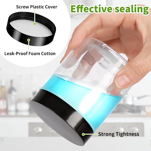 8 oz Clear Plastic Jars with Lids - 6 Pack Leakproof Storage Containers