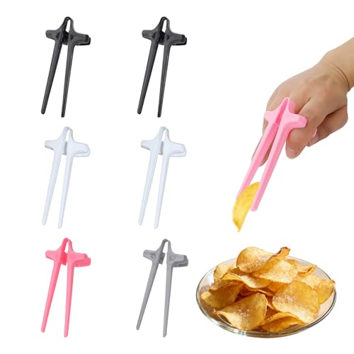 TelestFire Finger Chopsticks for Snacking (6-Pack) - Reusable Snack Grabber