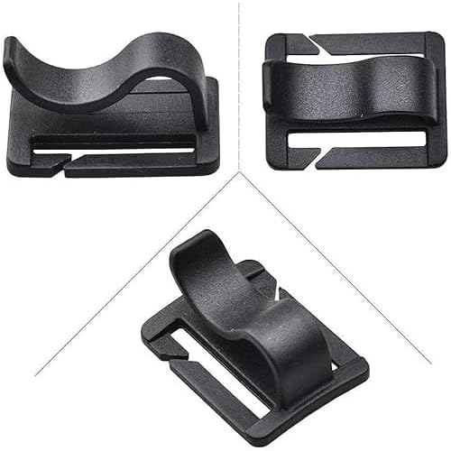 4pcs Black Water Bladder Tube Clips for Hydration Pack,Universal Hydration Pack Water Bladder Bag Beverage Tube Clip Outdoor Backpack Water Bladder Hose Hose Clip,Camping and Hiking Accessories