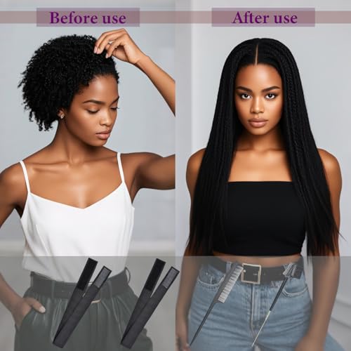 YTBYT Wig Melt Bands & Elastic Bands with Edge Brush and Rat Tail Comb