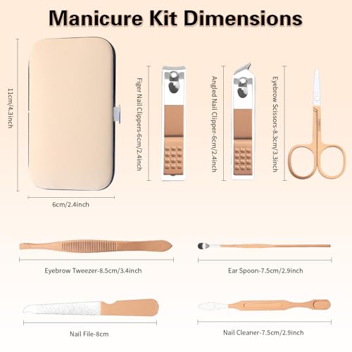 Nail Clipper Set 7-Piece Manicure and Pedicure Travel Grooming Kit