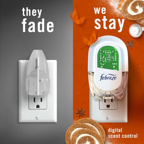 Febreze Fade Defy Plug Air Freshener Refill, Pumpkin Roll, 2 Count