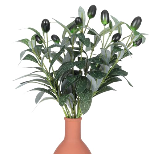 11-Inch Faux Olive Branches - 5Pcs Artificial Greenery for Home Decor