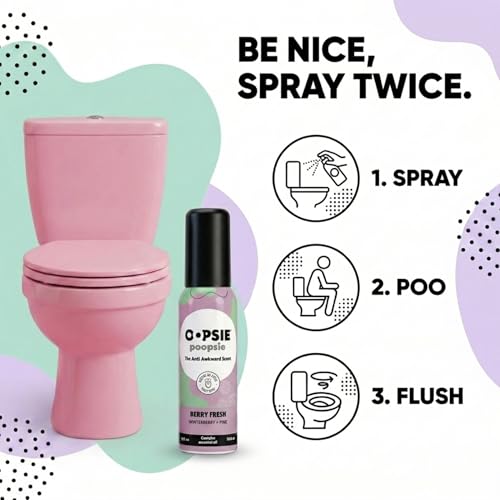 Oopsie Poopsie Berry Fresh Toilet Spray - 2 Fl Oz Travel Deodorizer