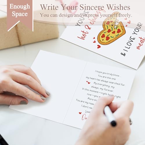 Funny Pizza Pun Valentine's Day Card for Him - Cheesy Love Message