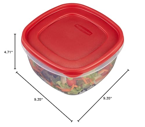 Rubbermaid Easy Find Lids Food Storage Container, 14 Cup, Stackable Square