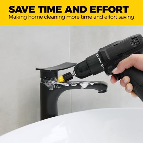 Holikme 6-Piece Drill Brush Set for Deep Cleaning Grout & Tile