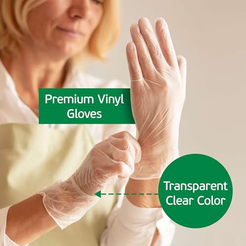 TenderGentle Vinyl Disposable Gloves - Medium, 100 Count, Food Safe