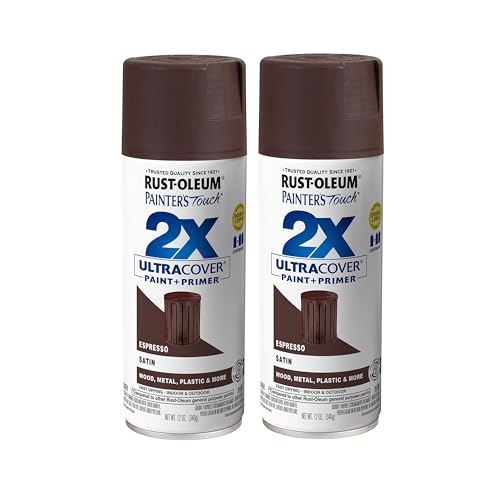 Rust-Oleum Painter's Touch 2X Satin Espresso Spray Paint - 12 sq. ft. Coverage, Fast Dry, Oil-Based