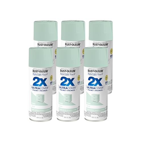 Rust-Oleum Painter's Touch 2X Ultra Cover Spray Paint, Satin Finish, 6 Pack