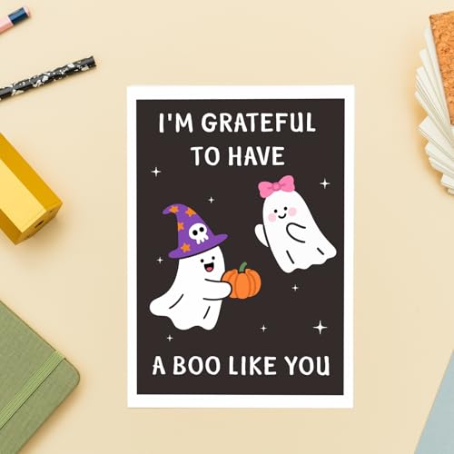Spooky Halloween Boo Basket Stuffer Set with Greeting Cards