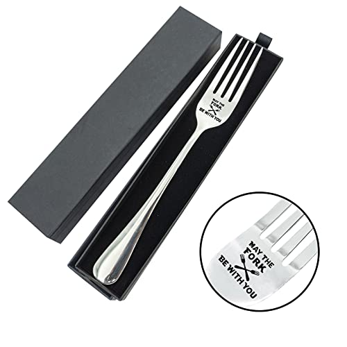 May The Fork Be With You Fork Gift - Funny Kitchen Utensil for Fans, Anniversary & Holiday Gifts - Variation of May The Fork