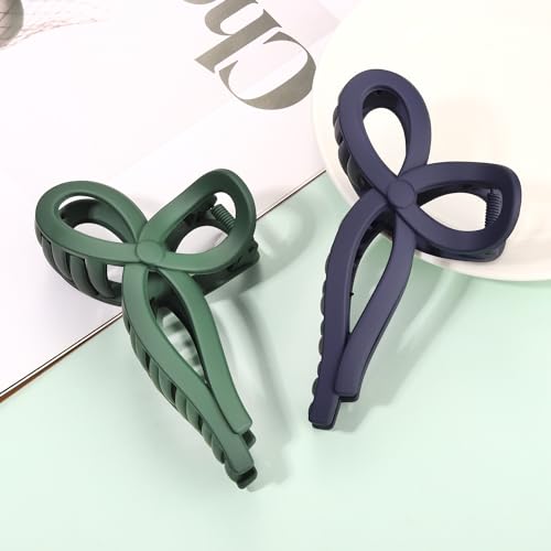 PHALIN Bow Hair Claw Clips 6PCS - Statement Ribbon Hair Barrettes