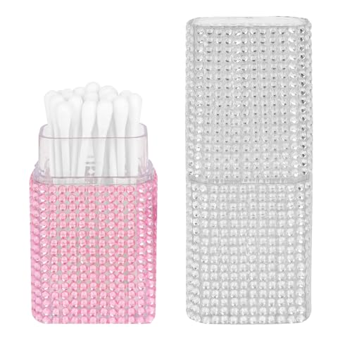 Portable Cotton Swab & Dental Floss Holder - 2 Pack Travel Case