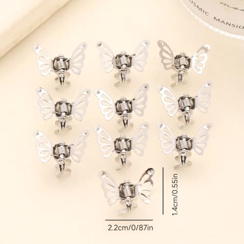 Metal Butterfly Hair Clips for Braids and Dreadlocks - 30 Pack