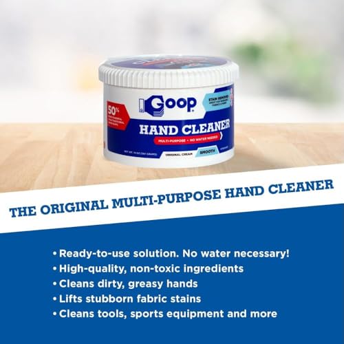 GOOP Multi-Purpose Hand Cleaner & Laundry Stain Remover, Unscented 14oz