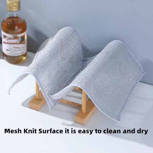Wire Dishwashing Rags Non-Scratch Miracle Cleaning Cloths 6 Pack