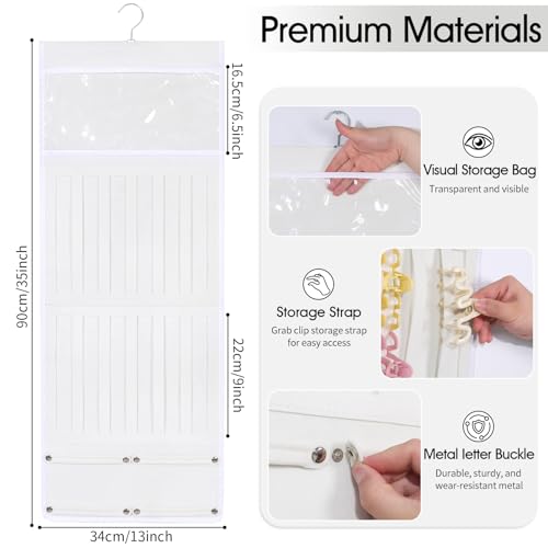 SNOWSTAR Hanging Hair Claw Clip Organizer, Large Wall Storage for Scrunchies