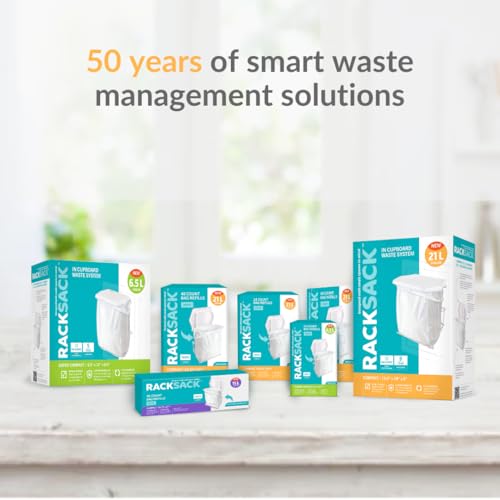 Rack Sack White Refill Trash Bags - 24 Pack for In-Cabinet Waste Management