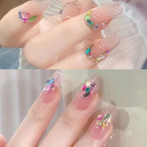 3000Pcs 3D Colour Nail Charms Multi Shape French Rhinestones & Gems