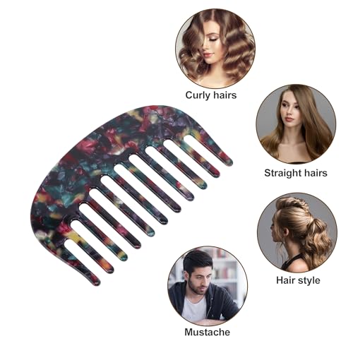 VOCOSTE Mini Wide Tooth Comb for Curly Hair - Pocket Size Travel Hair Pick