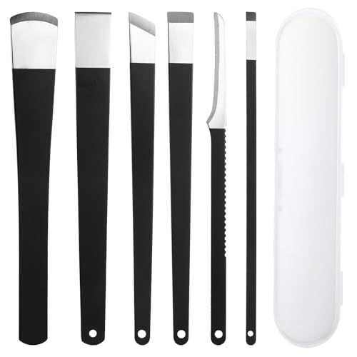 JJUNW 6-Piece Professional Pedicure Knife Set & Foot Callus Remover with Storage Box