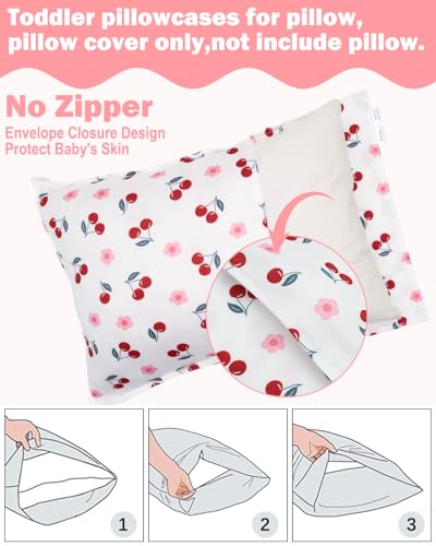ALVABABY Toddler Pillowcase Set, 13x18 Inch Soft Jersey Covers (Pack of 2)
