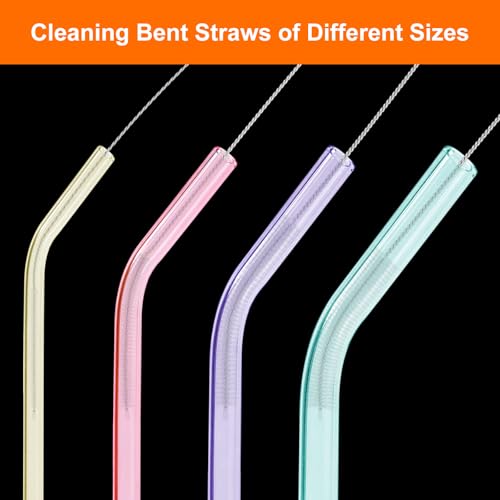 Tokyzexi Extra Long 8-Inch Straw Cleaner Brush 10-Pack