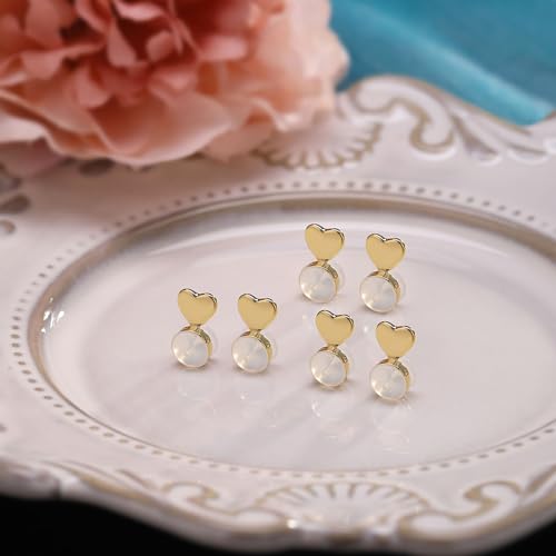 Silicone Earring Lifters for Droopy Ears and Heavy Earrings White Gold