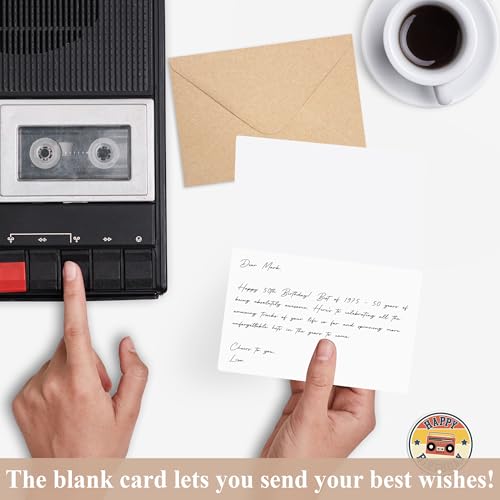 Retro 50th Birthday Card for Him & Her - Cassette Tape Design