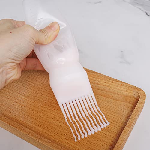 Cosywell Root Comb Applicator Bottle 6 oz 2 Pack Hair Dye Brush White