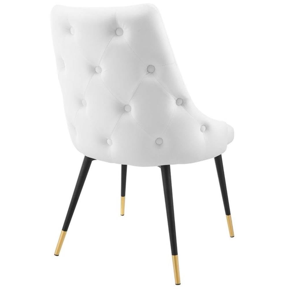 Modway EEI-3907-WHI Adorn Tufted Performance Velvet Dining Side Chair, White