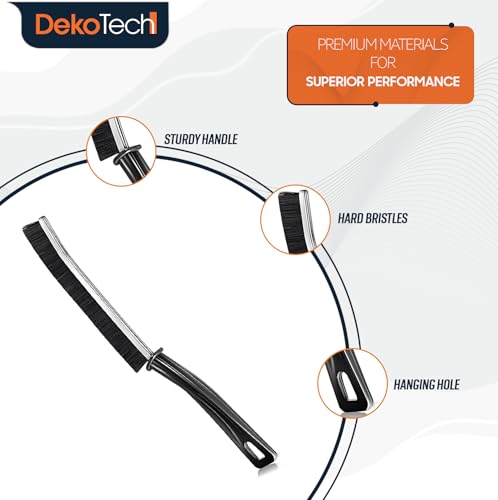 DekoTech 3-Pack Heavy-Duty Crevice Brushes for Grout and Tight Spaces