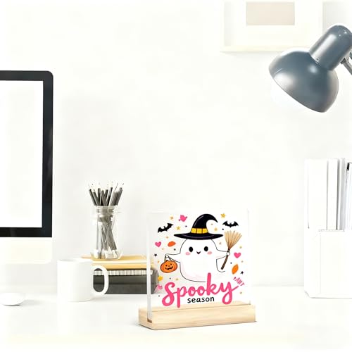 Cute Halloween Acrylic Decor for Indoor Party - 4x4 Inches