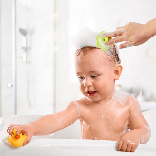 Baby Bath Brush and Cradle Cap Exfoliating Silicone Scrubber 3-Pack