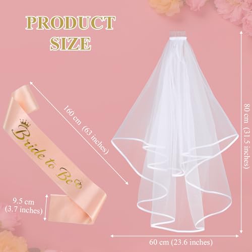 Bride to Be Sash and Veil Set - 2PCS Bachelorette Accessories