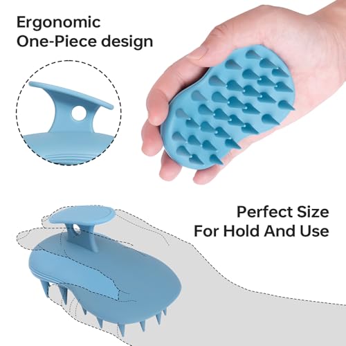 Silicone Shampoo Brush and Scalp Massager 2-Pack