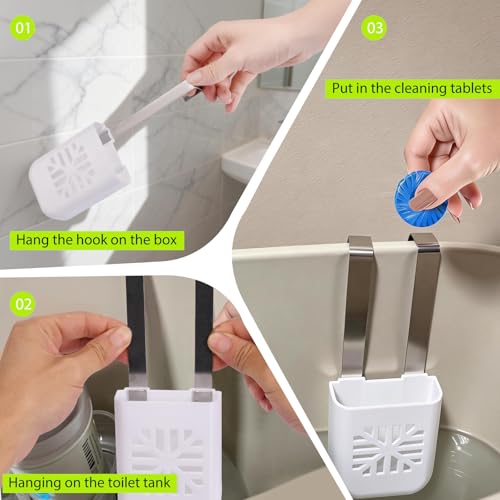 Toilet Tank Tablet Holder - White 1PCS | Hanging Cleaner & Deodorizer