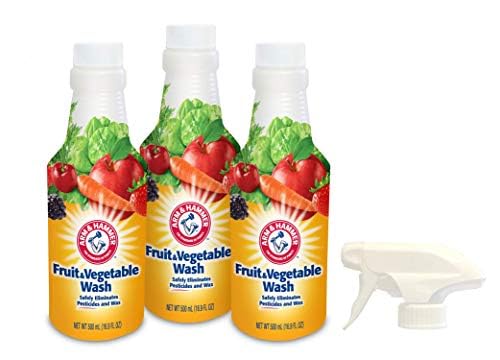 Arm & Hammer Fruit & Vegetable Wash, Produce Wash, Produce Cleaner, Pack of 3, 16 oz. Bottles, 1 Trigger (Packaging May Vary)