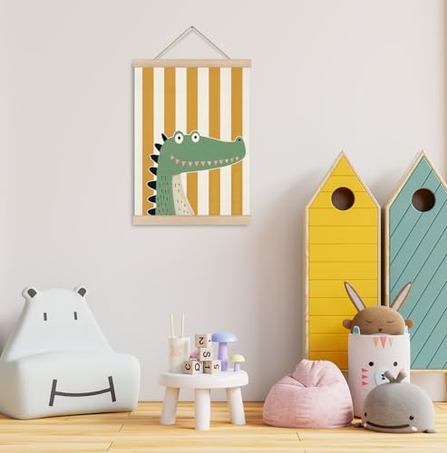 Cute Crocodile Nursery Wall Art Poster | 12x16 Inch Hanging Decor