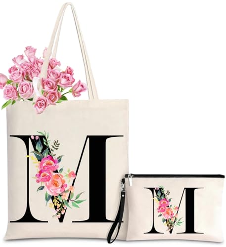 Personalized Canvas Tote Bag for Women - Monogrammed Gift for Bridesmaids